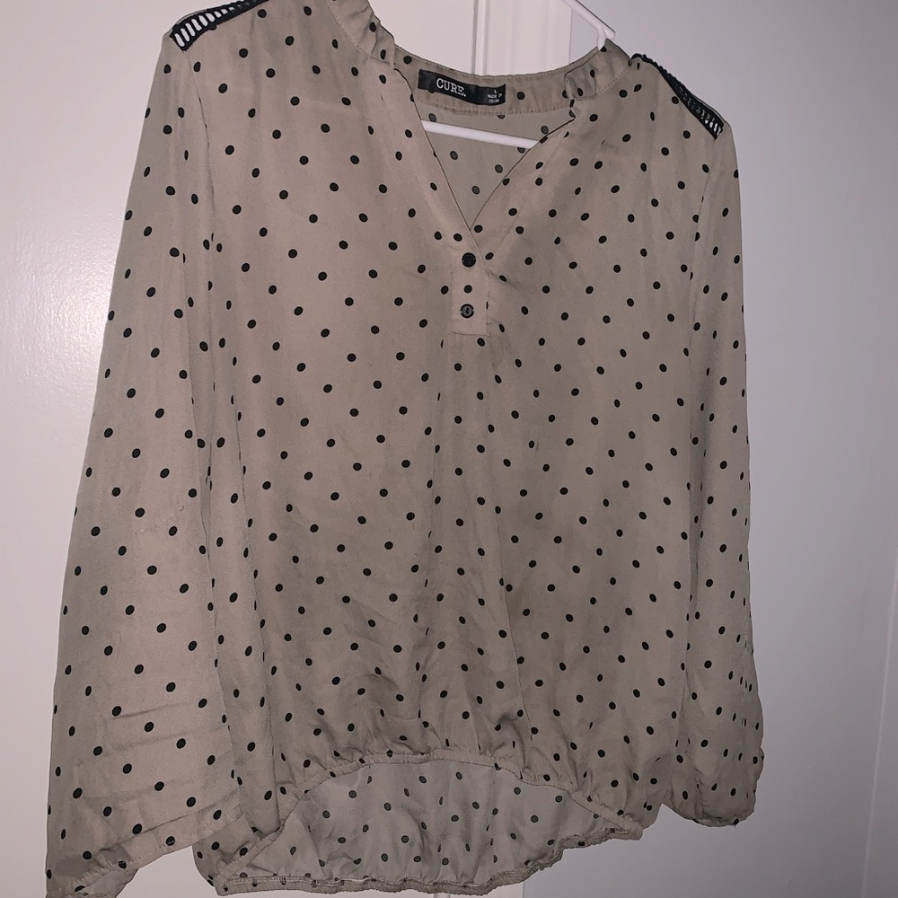 Polka dot dress shirt